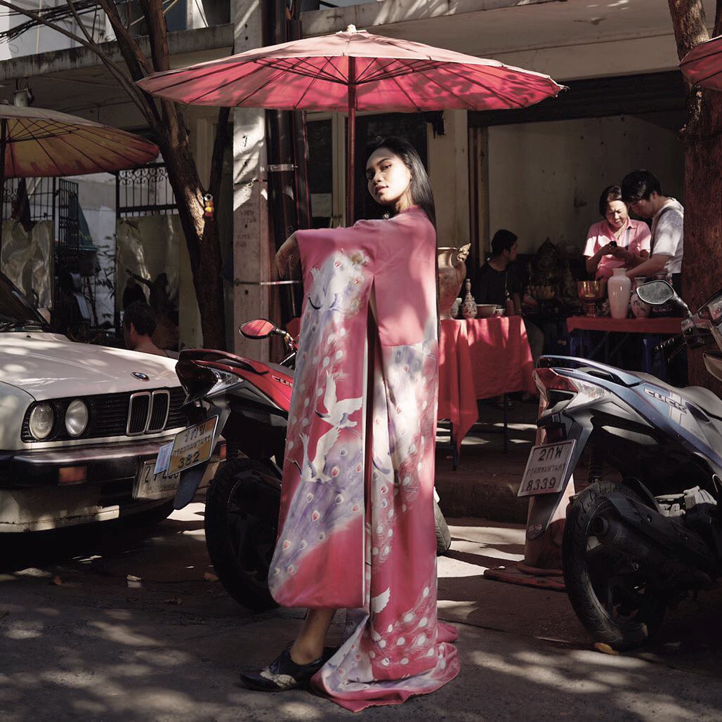 Customer wearing Sumo Vintage